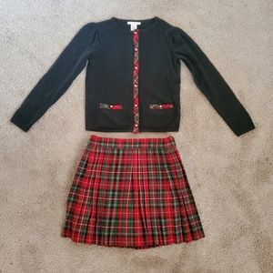 Janie and Jack sweater and plad skirt set!!!